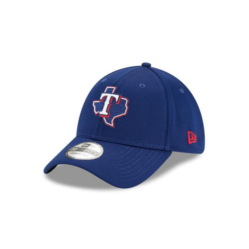 MLB Texas Rangers Clubhouse Collection 39Thirty Stretch Fit (JQE3531) - Blue New Era Caps